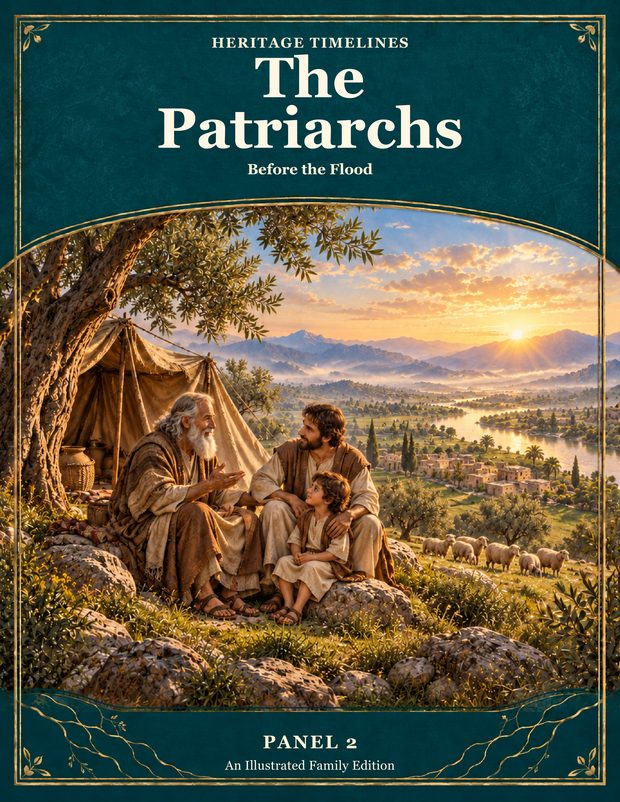 Cover of the Illustrated Family Edition, Panel 2: The Patriarchs