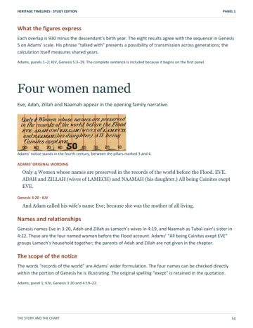 Book 1, page 19: Four women named