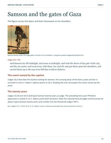 Book 5, page 35: Samson and the gates of Gaza
