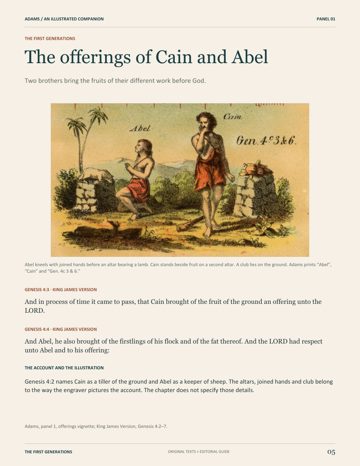 Page 8: The offerings of Cain and Abel