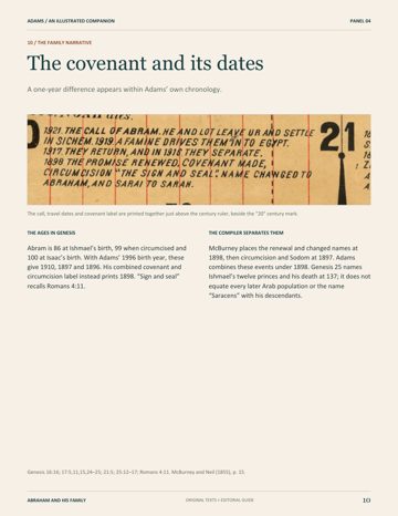 Page 14: The covenant and its dates